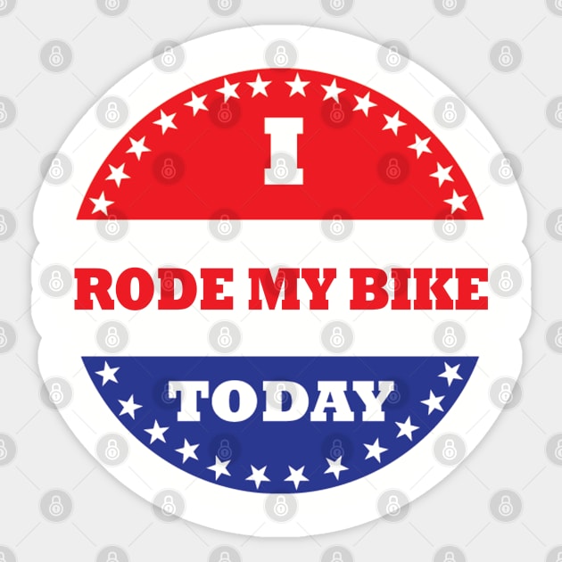 I Rode My Bike Today Sticker by esskay1000